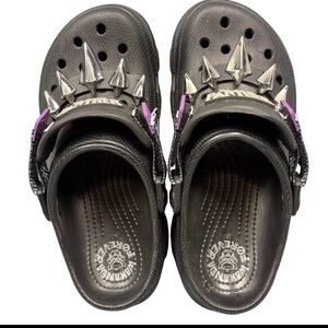 Kids Crocs Black Panther Wakanda Forever Clogs Youth Size 3 Marvel Spiked Unisex